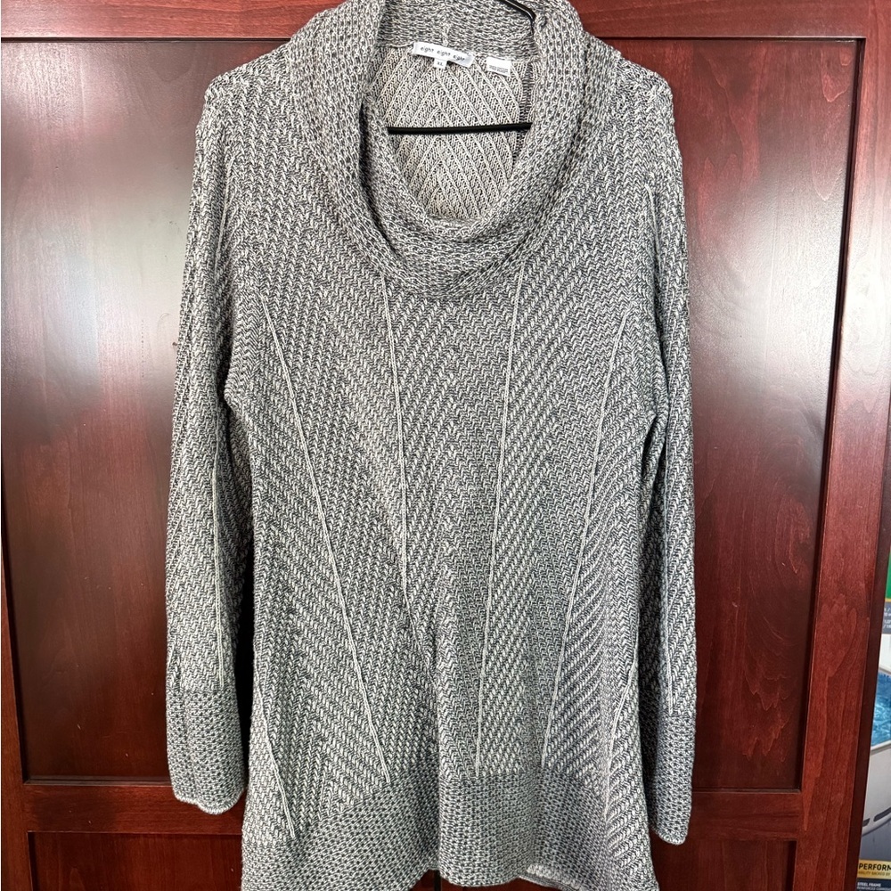 Eight Eight Eight Gray Knit Cowl Neck Sweater
